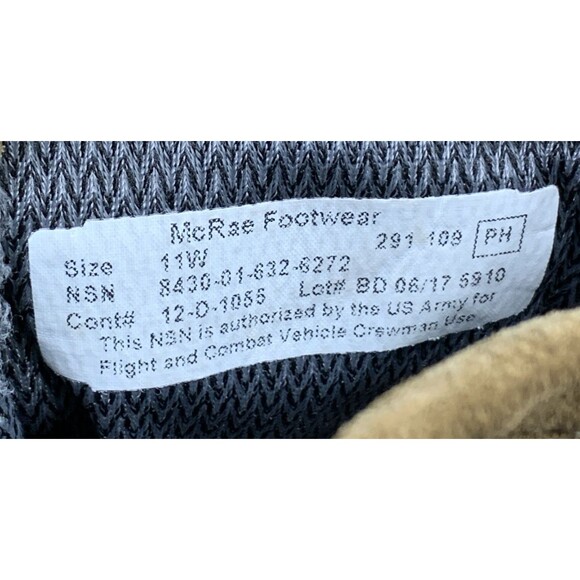 McRae Footwear Tan Combat Military Crewman Boots Gore tex 11W 8430-01-632-6272 - Picture 9 of 16